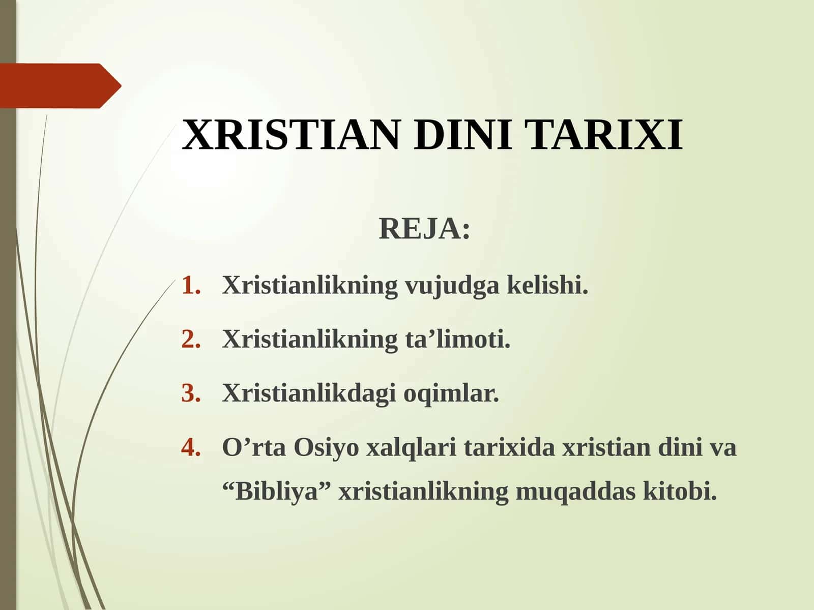 XRISTIAN DINI TARIXI