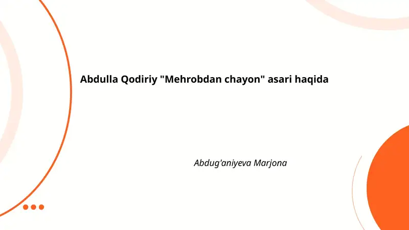 Mehrobdan chayon