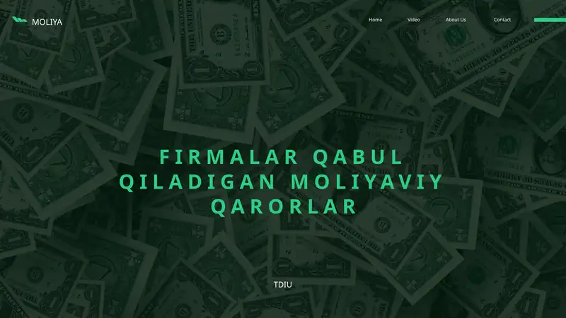 firmalar qabul qiladigan moliyaviy qarorlar