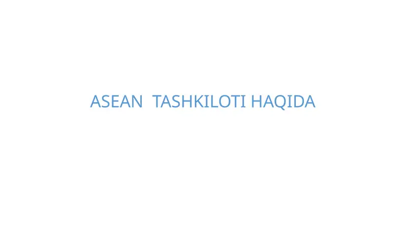 ASEAN tashkiloti .