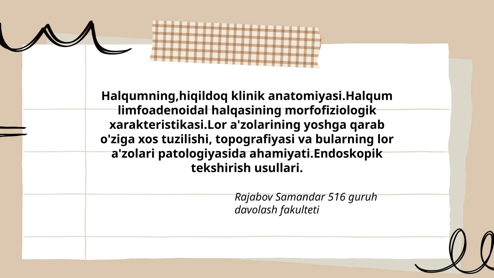 Halqumning, hiqildoq klinik anatomiyasi