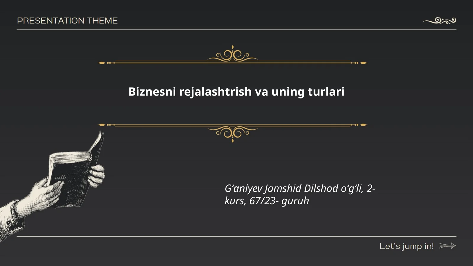 Biznesni rejalashtrish va uning turlari
