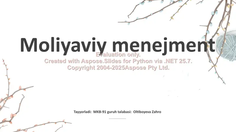 Moliyaviy menejment