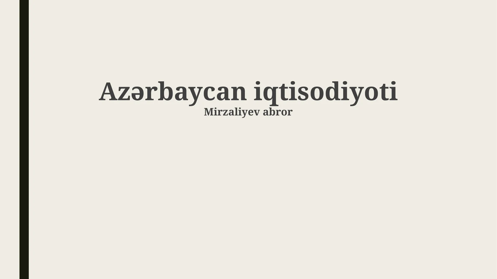 Ozarbayjon iqtisodiyoti