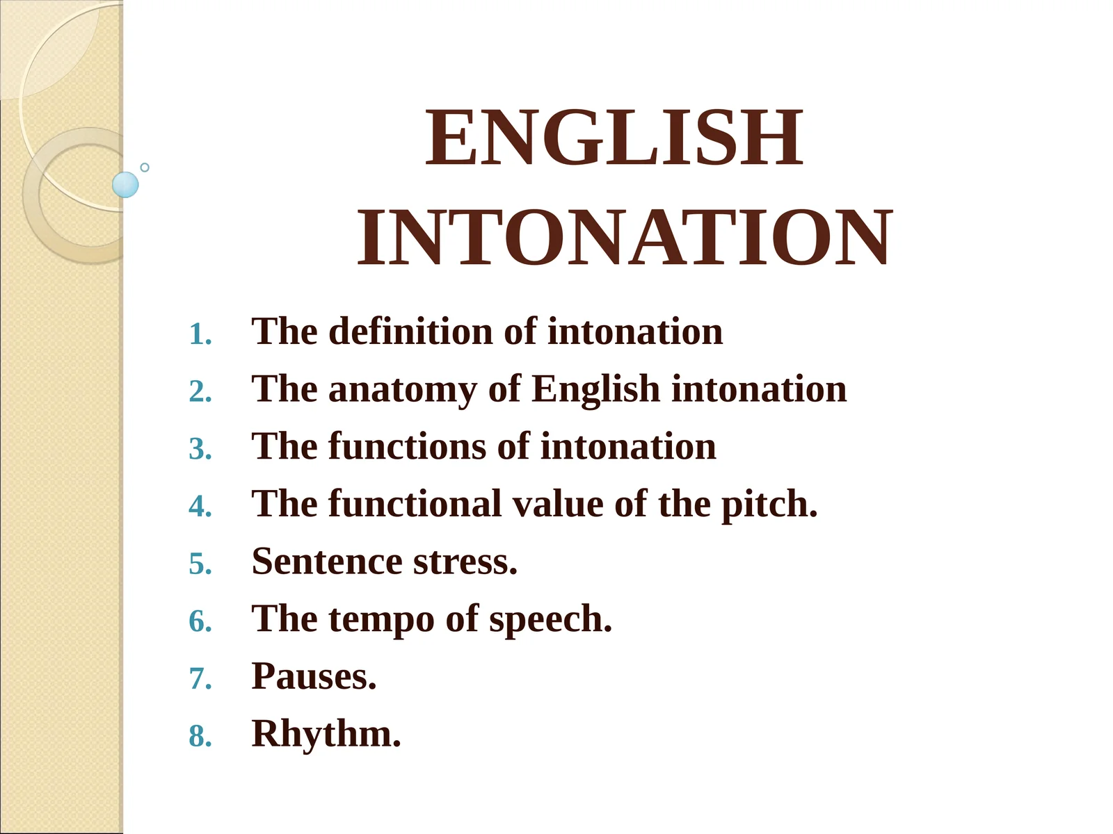 ENGLISH INTONATION