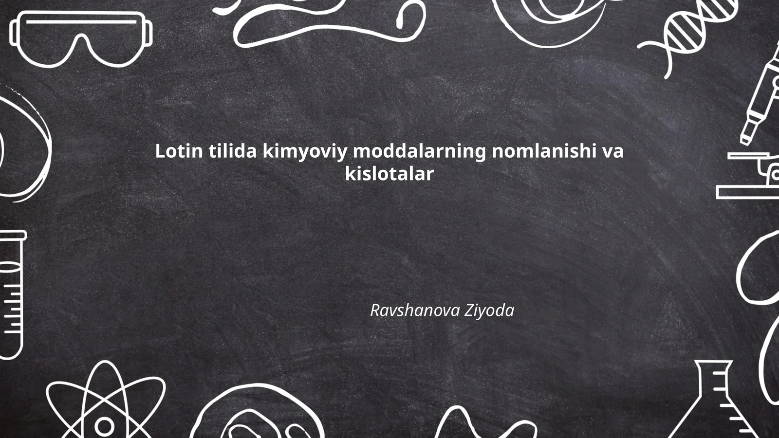 Lotin tilida kimyoviy moddalarning nomlanishi va kislotalar