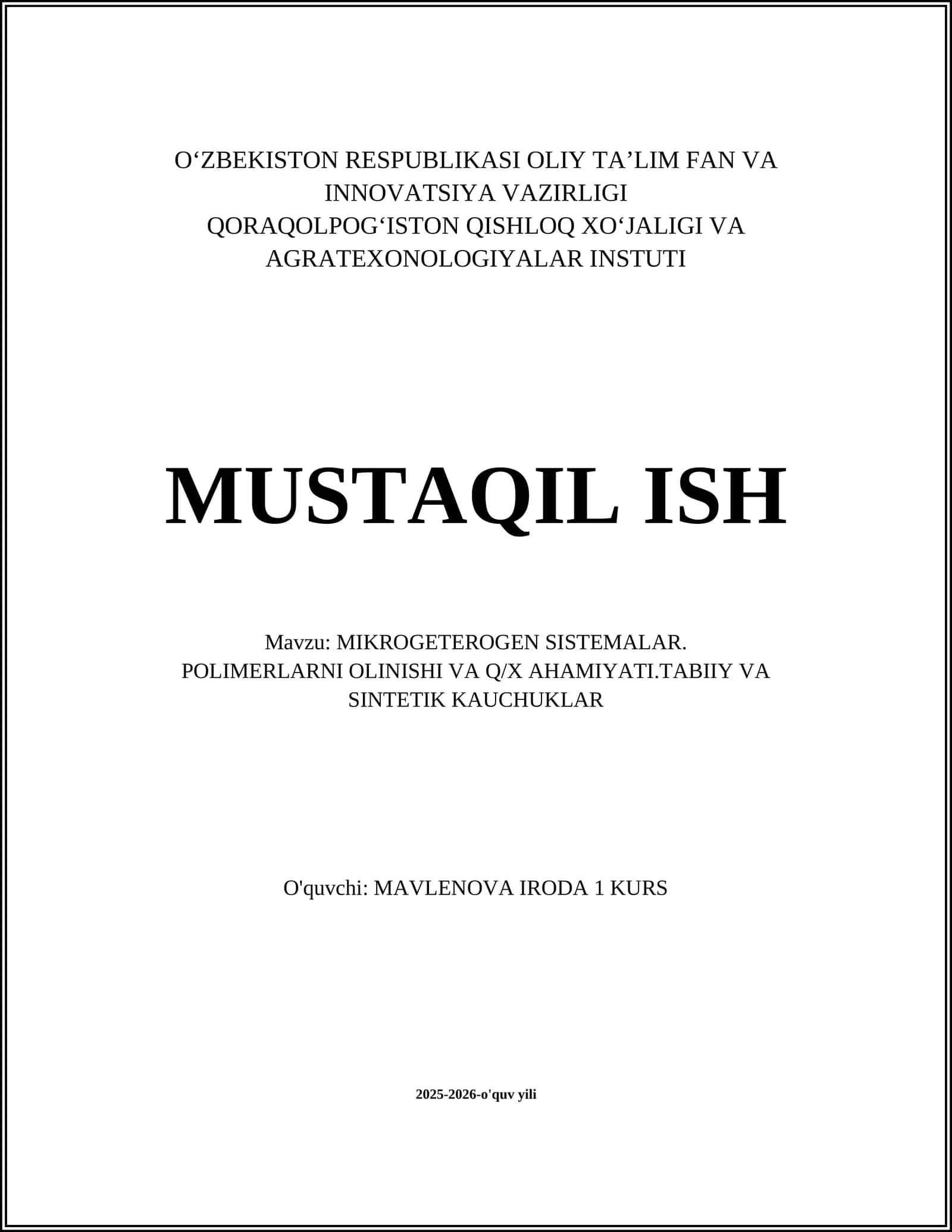 MIKROGETEROGEN SISTEMALAR
