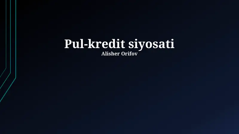 Pul-kredit siyosati