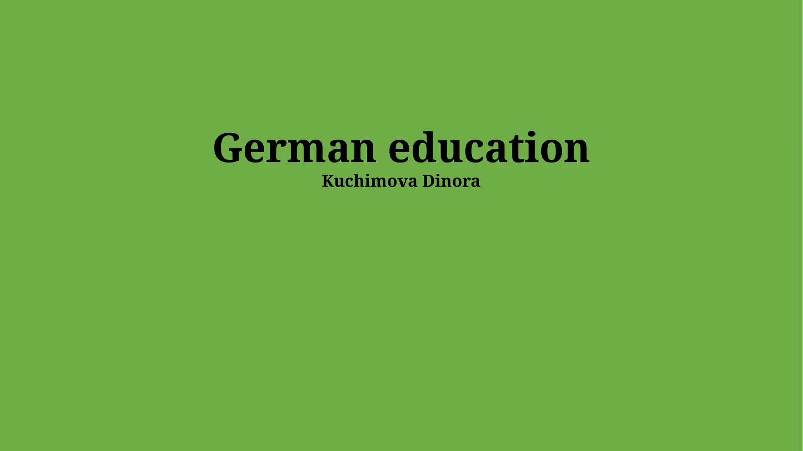 German education
