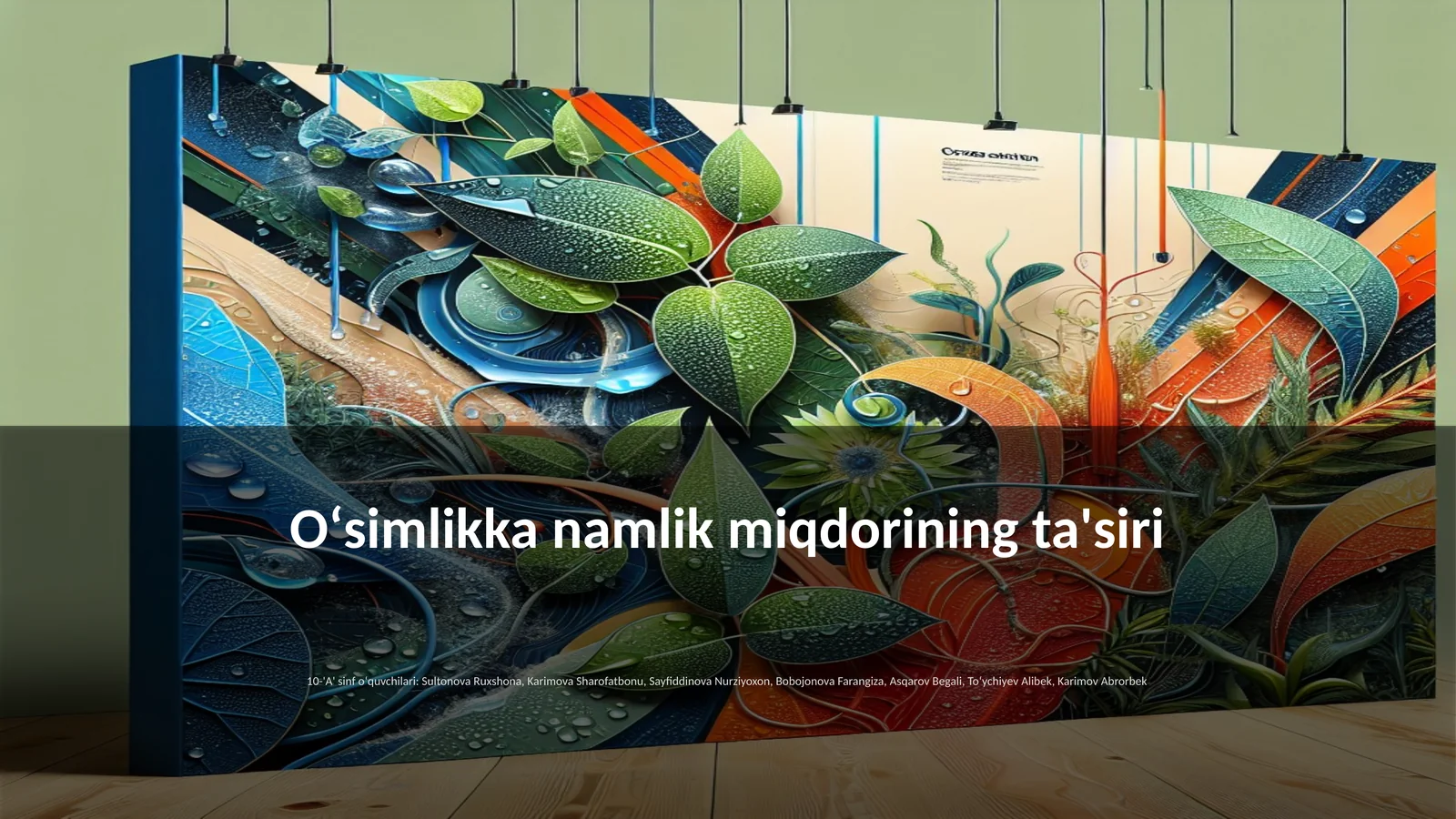 Oʻsimlikka namlik miqdorining ta'siri