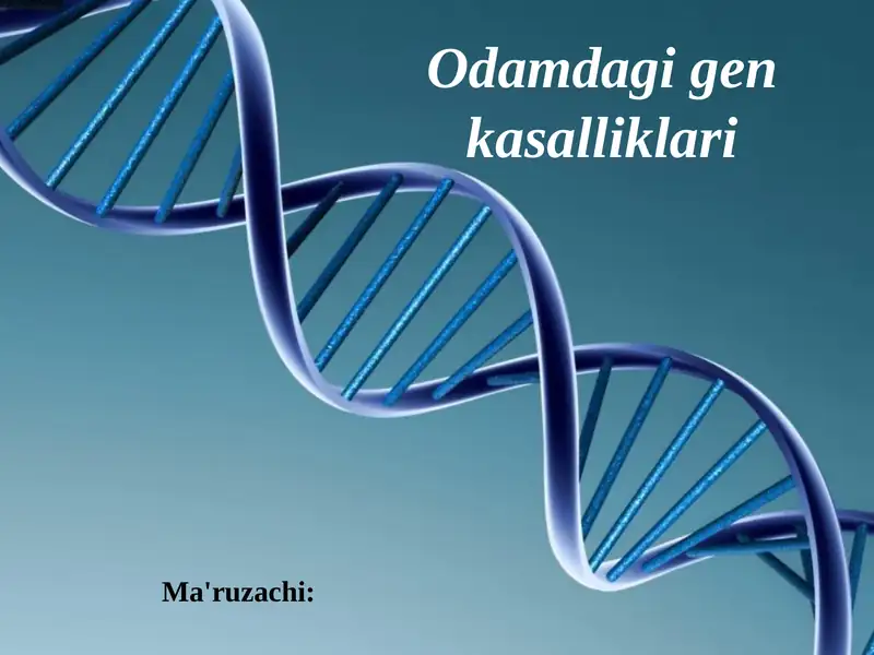 Odamdagi gen kasalliklari