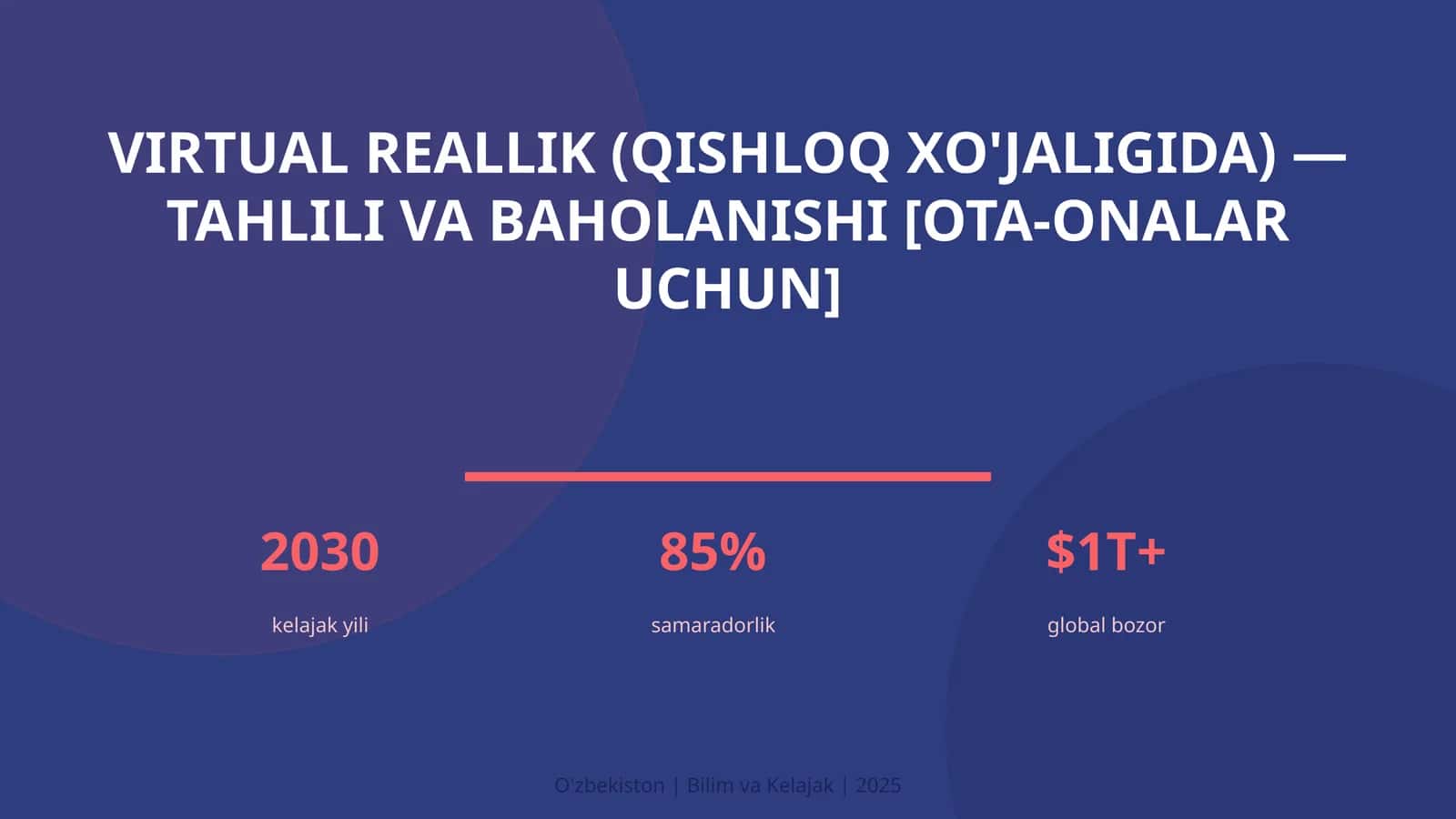 Virtual reallik (qishloq xo'jaligida) — tahlili va baholanishi [ota-onalar uchun]