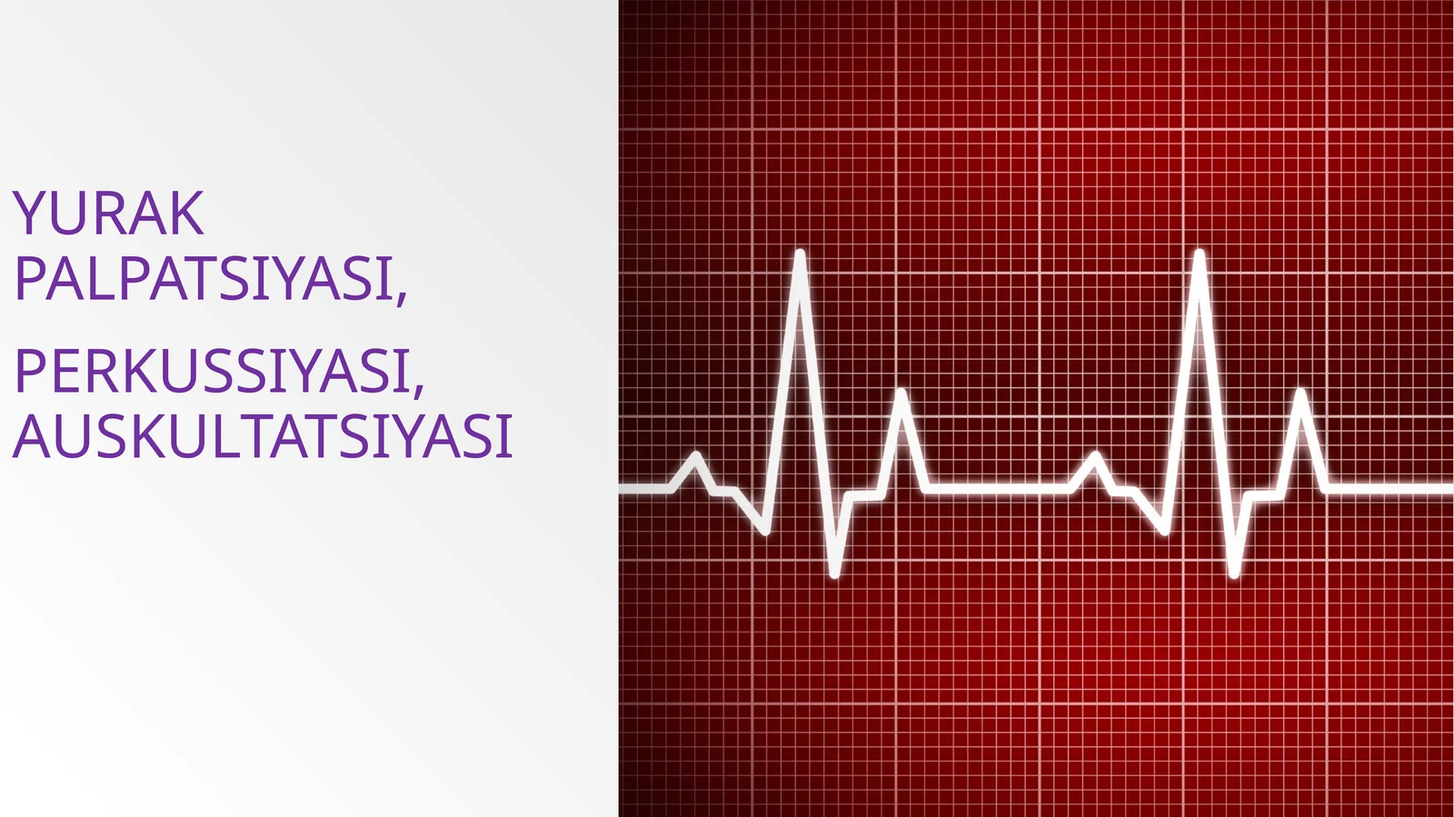 Yurak palpatsiyasi, perkussiyasi, auskultatsiyasi