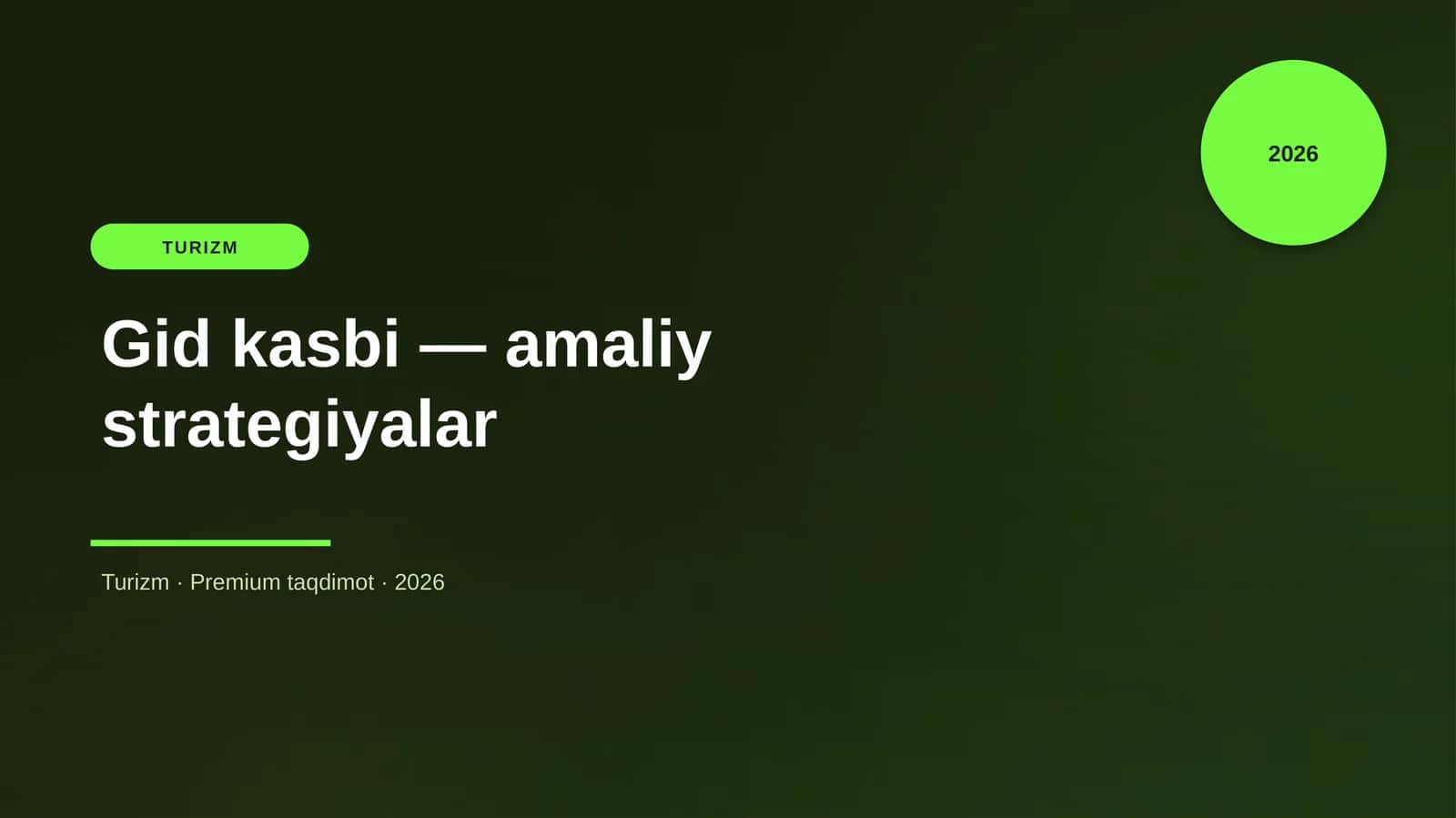 Gid kasbi — amaliy strategiyalar