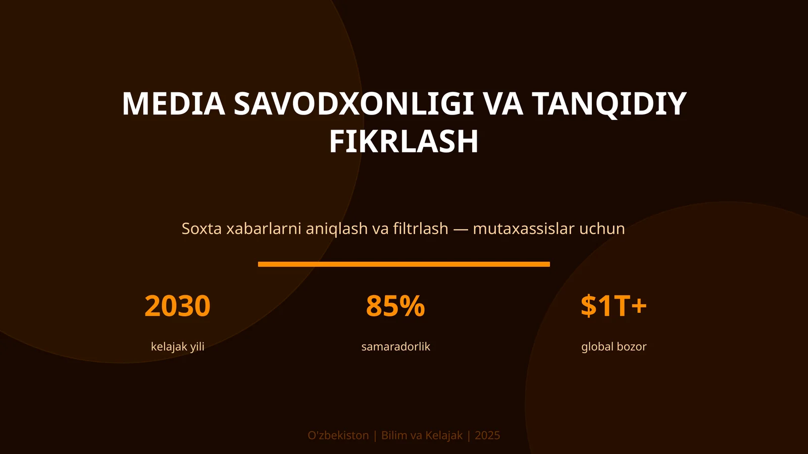 MEDIA SAVODXONLIGI VA TANQIDIY FIKRLASH