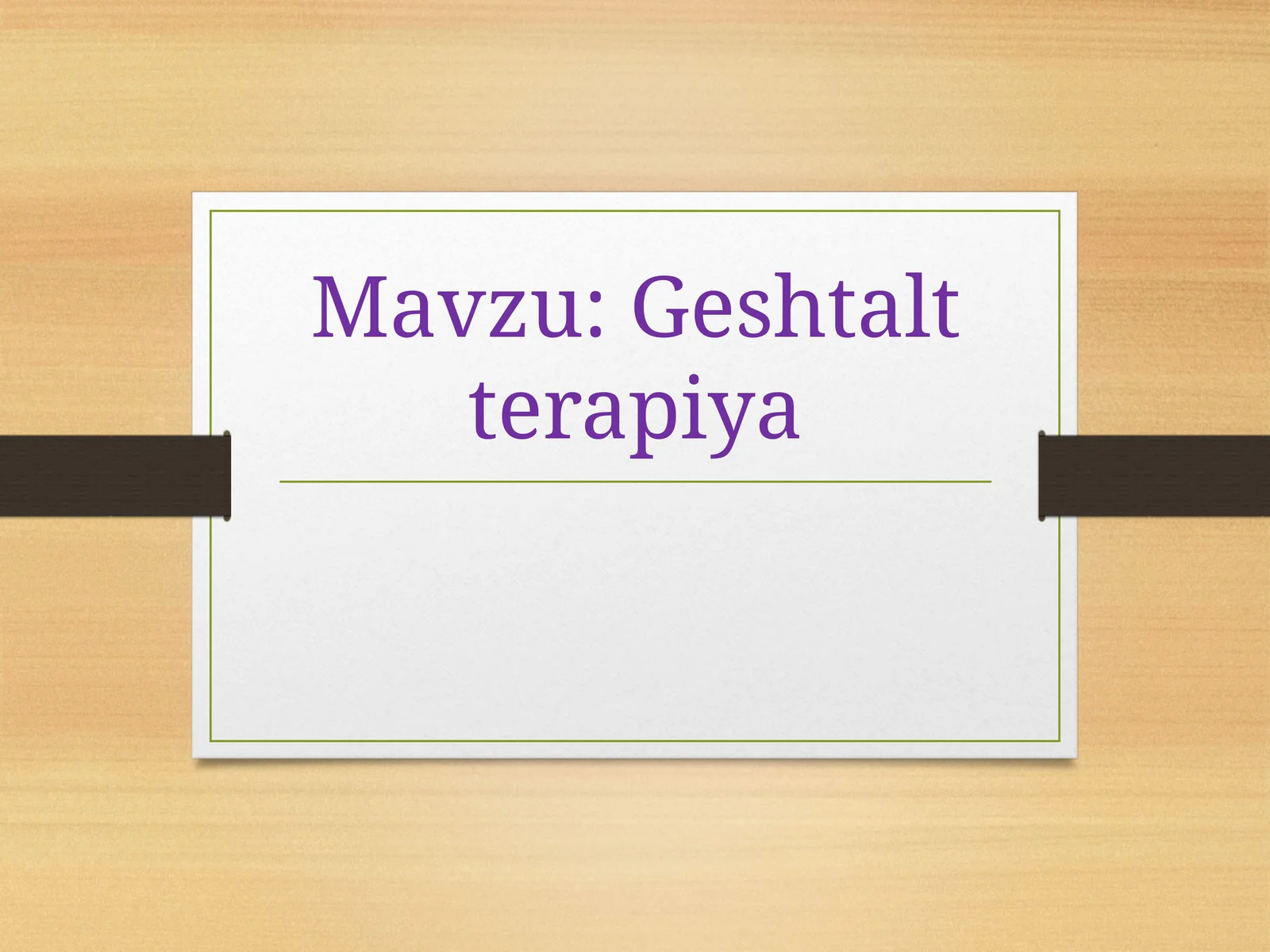 Geshtalt terapiya