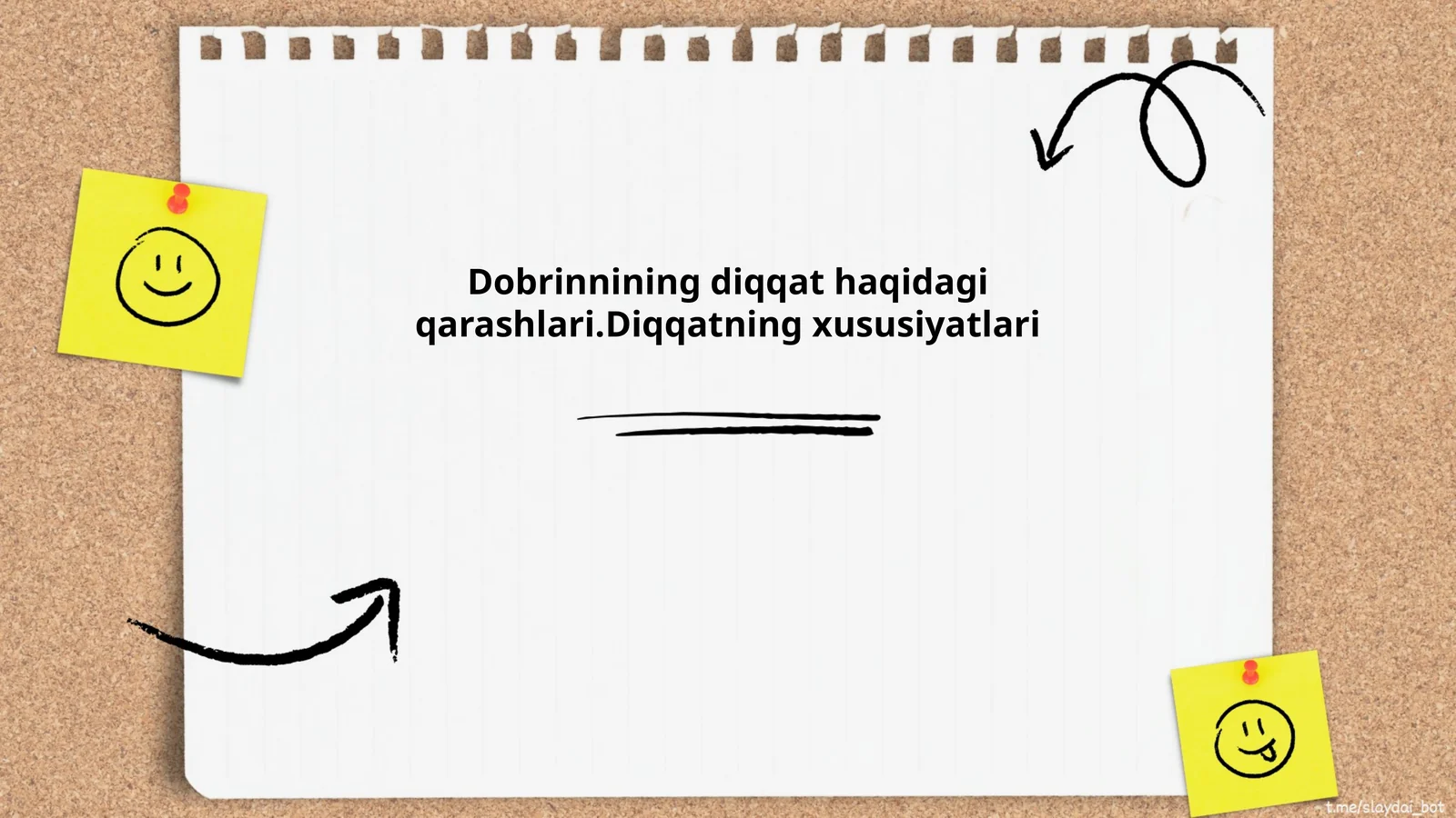 Dobrinnining diqqat haqidagi qarashlari.Diqqatning xususiyatlari