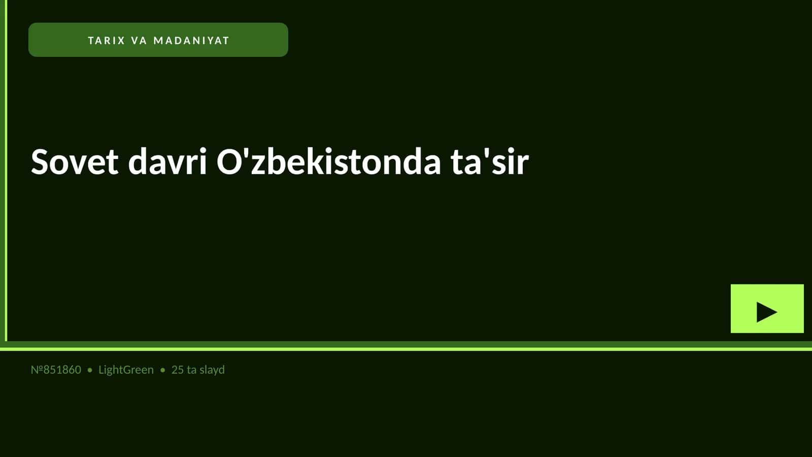 Sovet davri O'zbekistonda ta'sir
