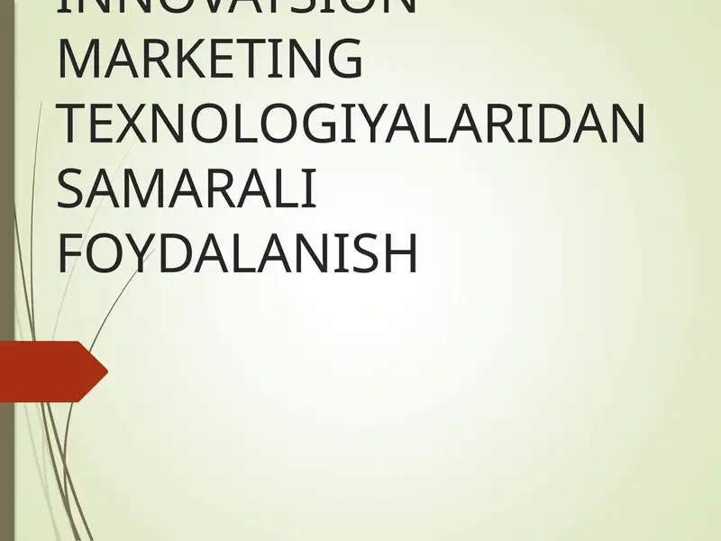 Marketing Texnologiyalari