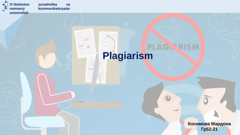 Plagiarism