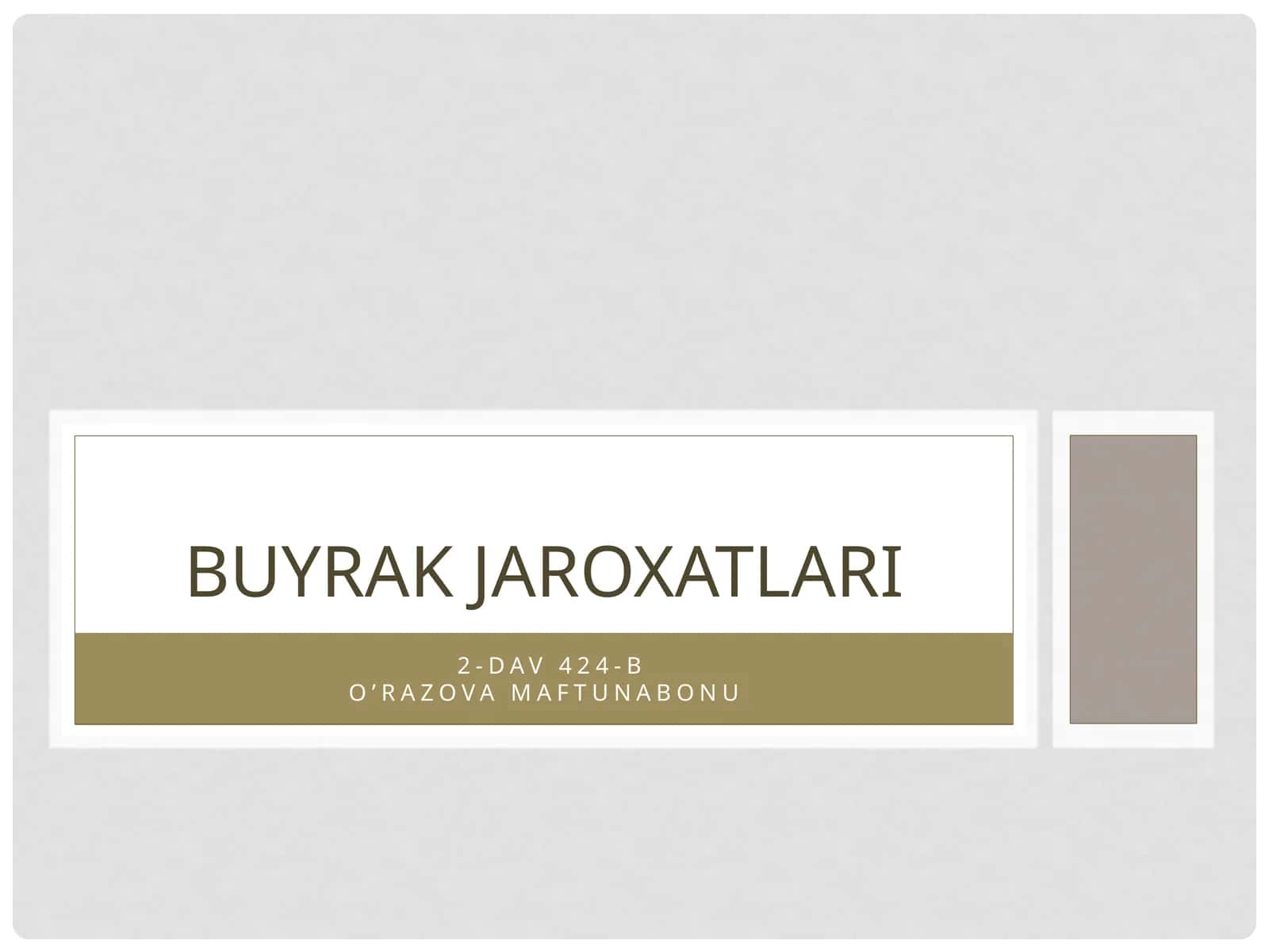 Buyrak jarohatlari