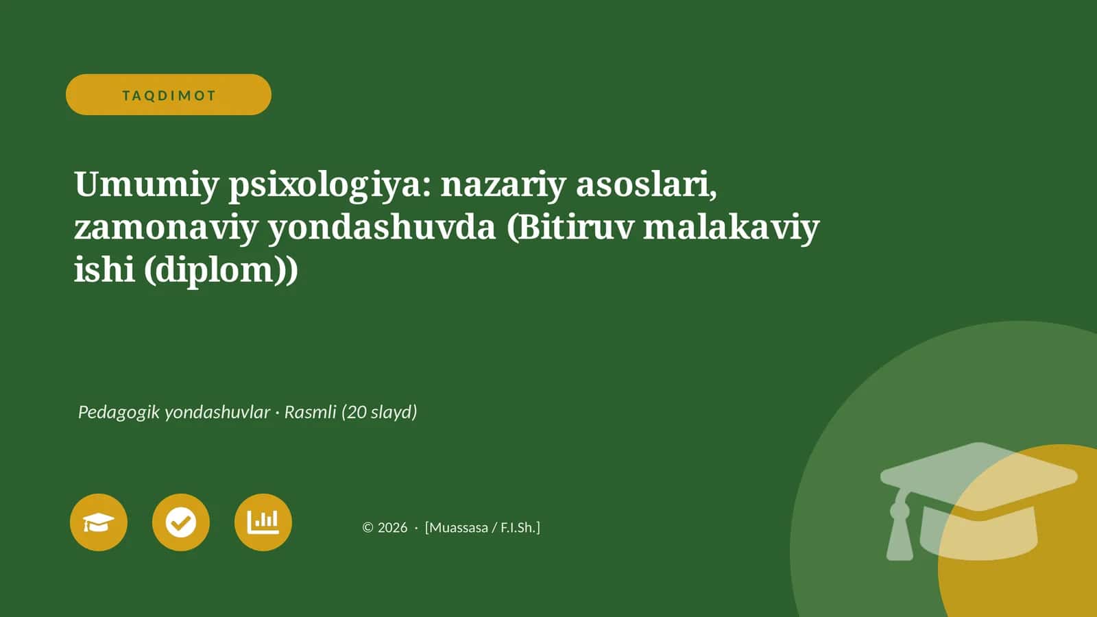 Umumiy psixologiya: nazariy asoslari, zamonaviy yondashuvda