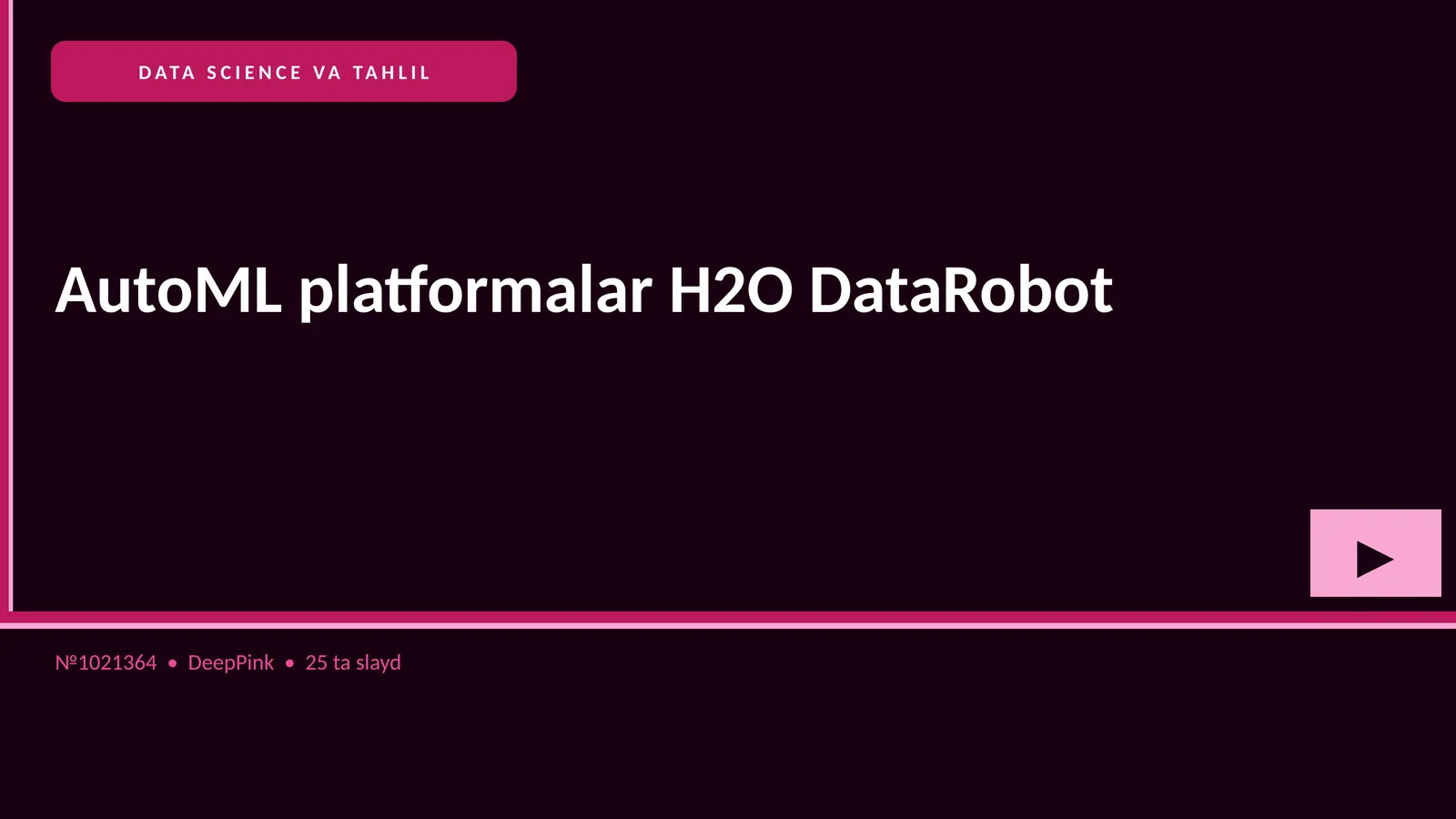 DATA SCIENCE VA TAHLIL