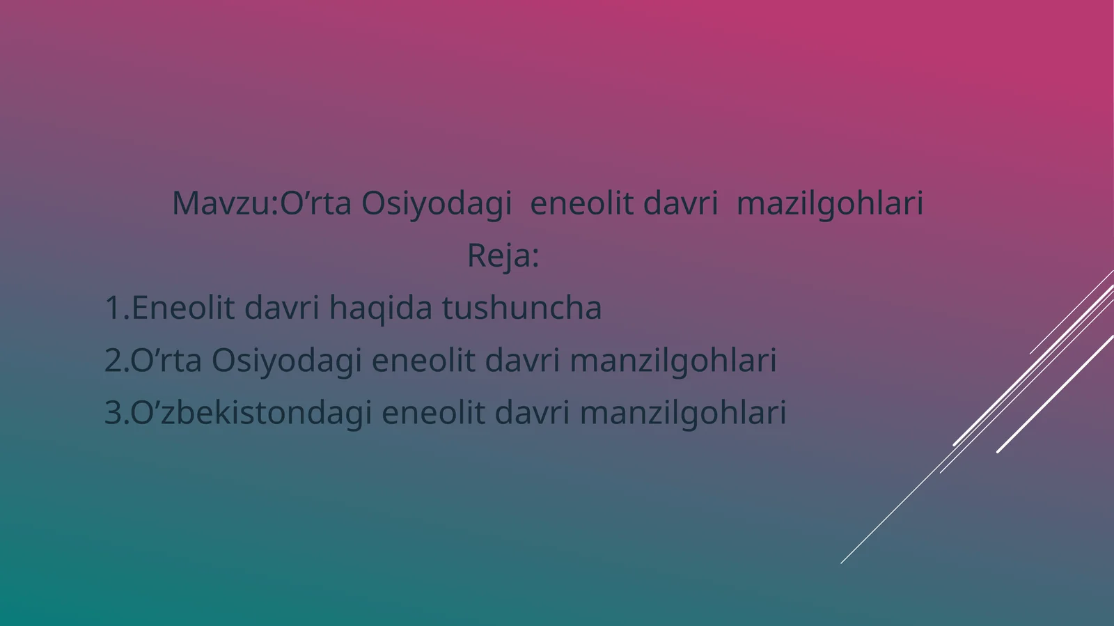 O’rta Osiyodagi eneolit davri mazgohlari