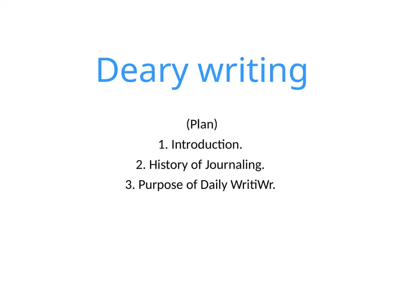 Dearywriting