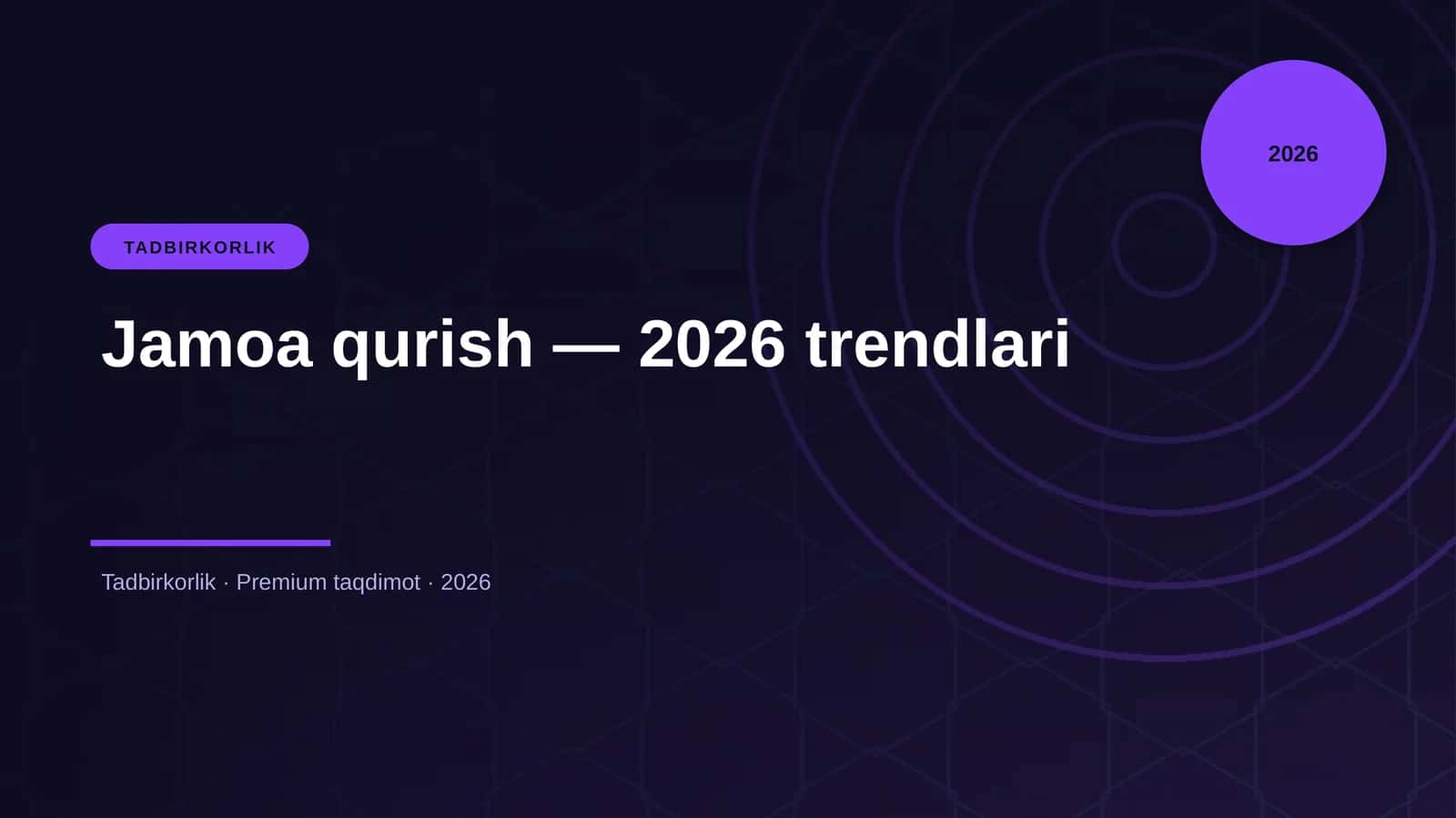 Jamoa qurish — 2026 trendlari