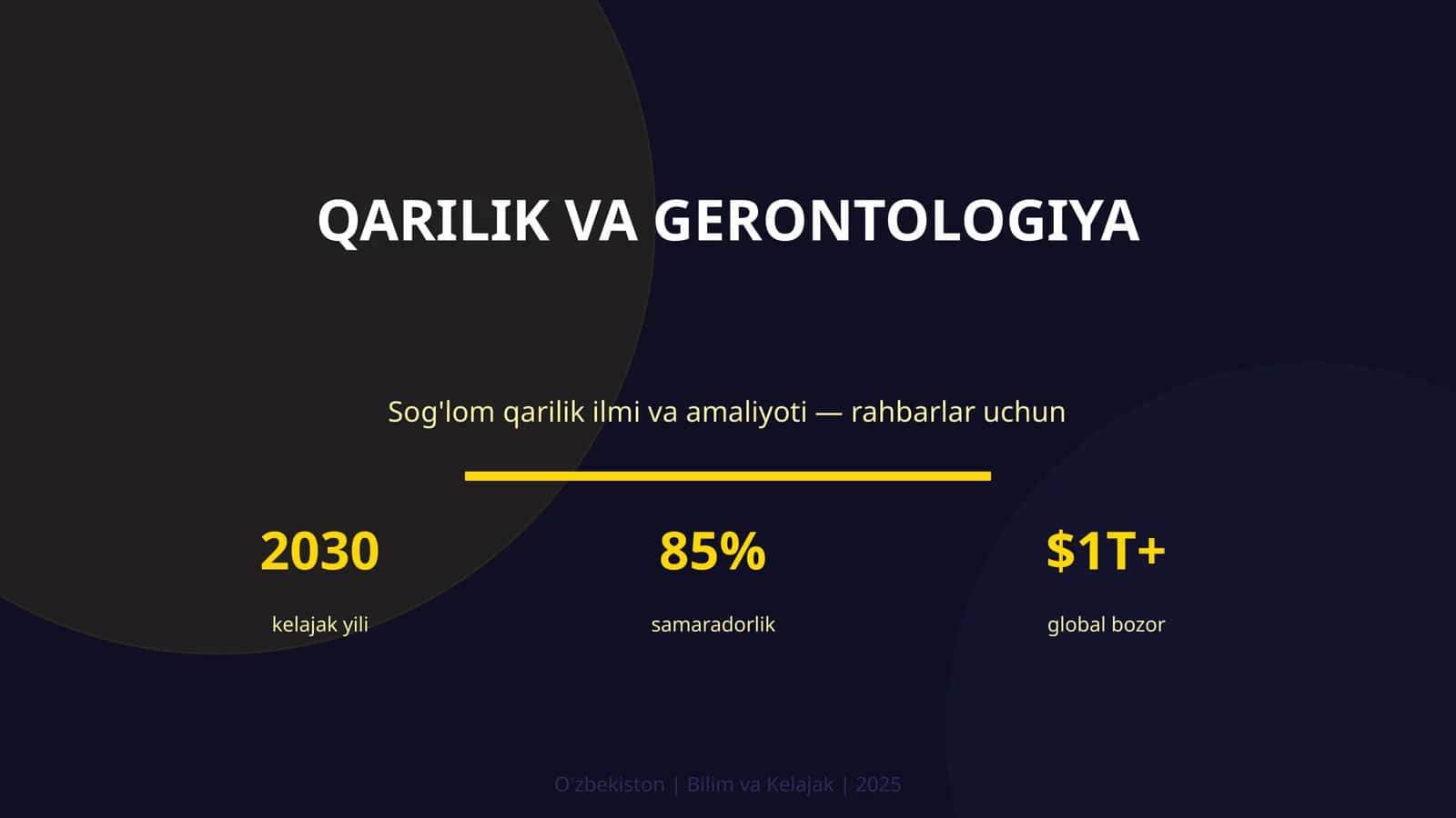QARILIK VA GERONTOLOGIYA
