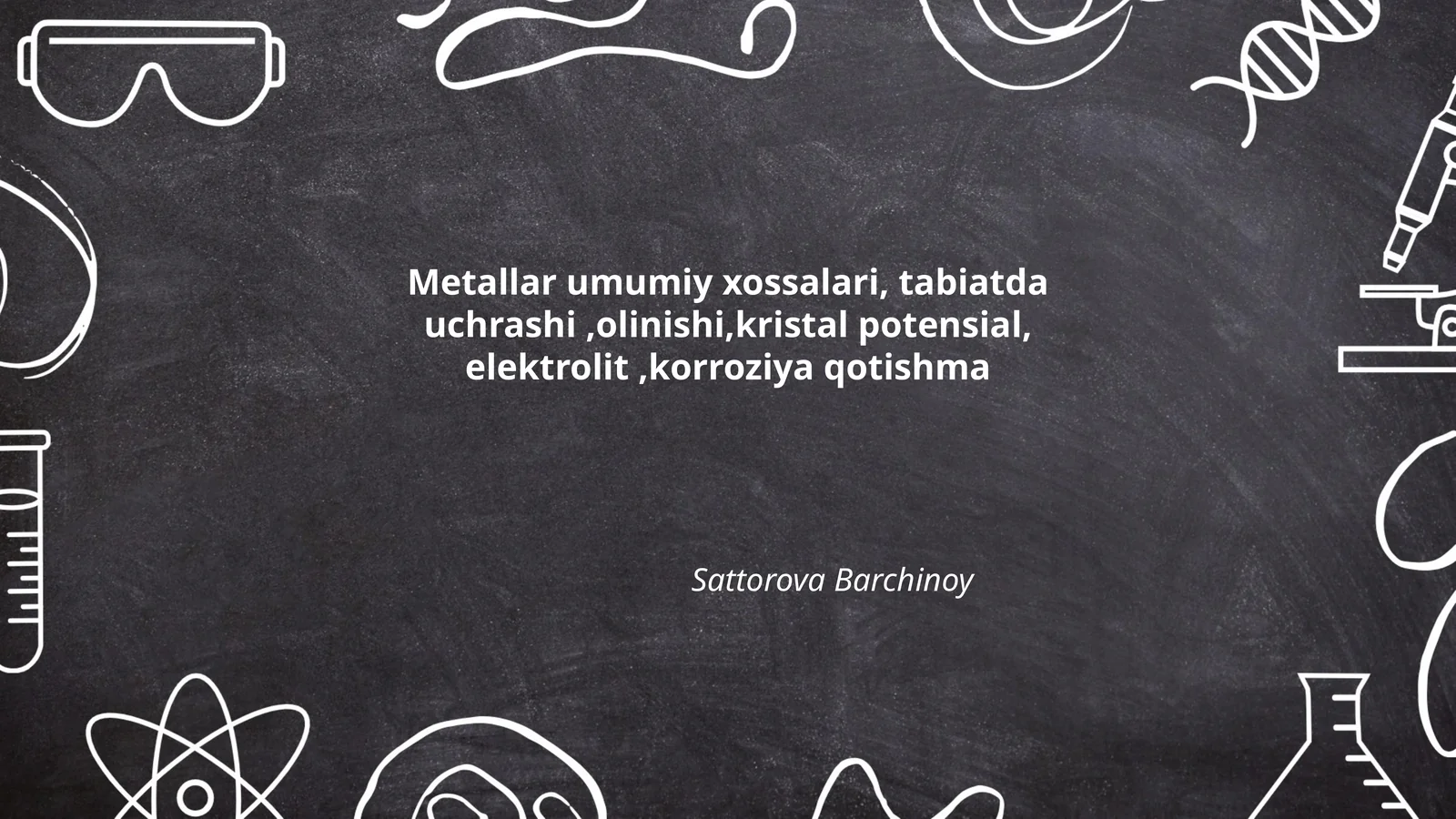 Metallarning umumiy xossalari