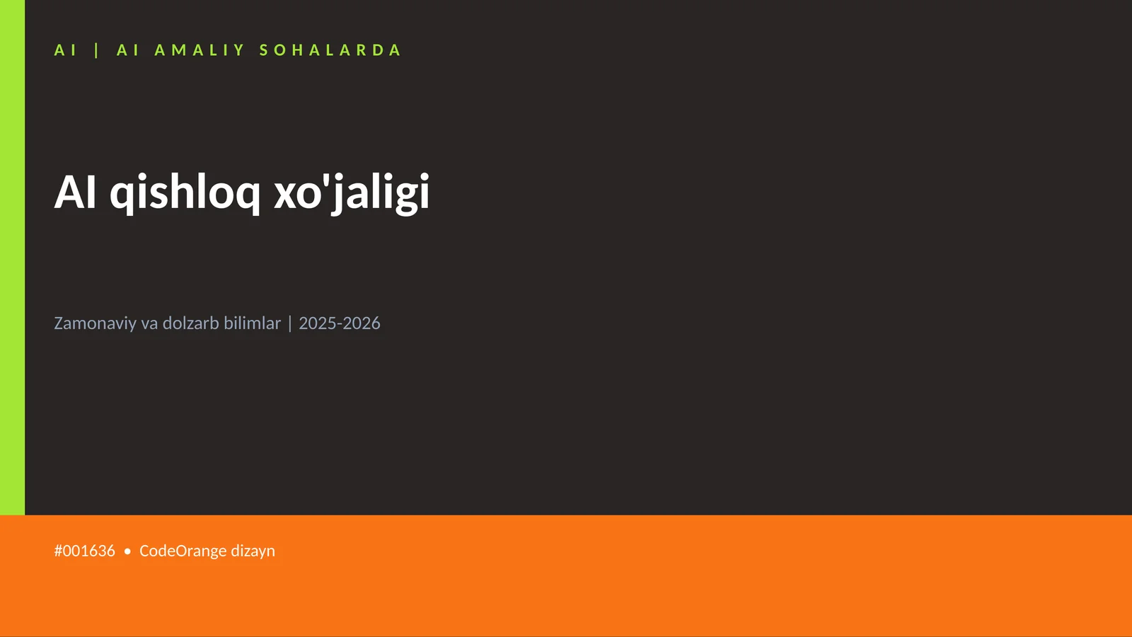 AI qishloq xo'jaligi