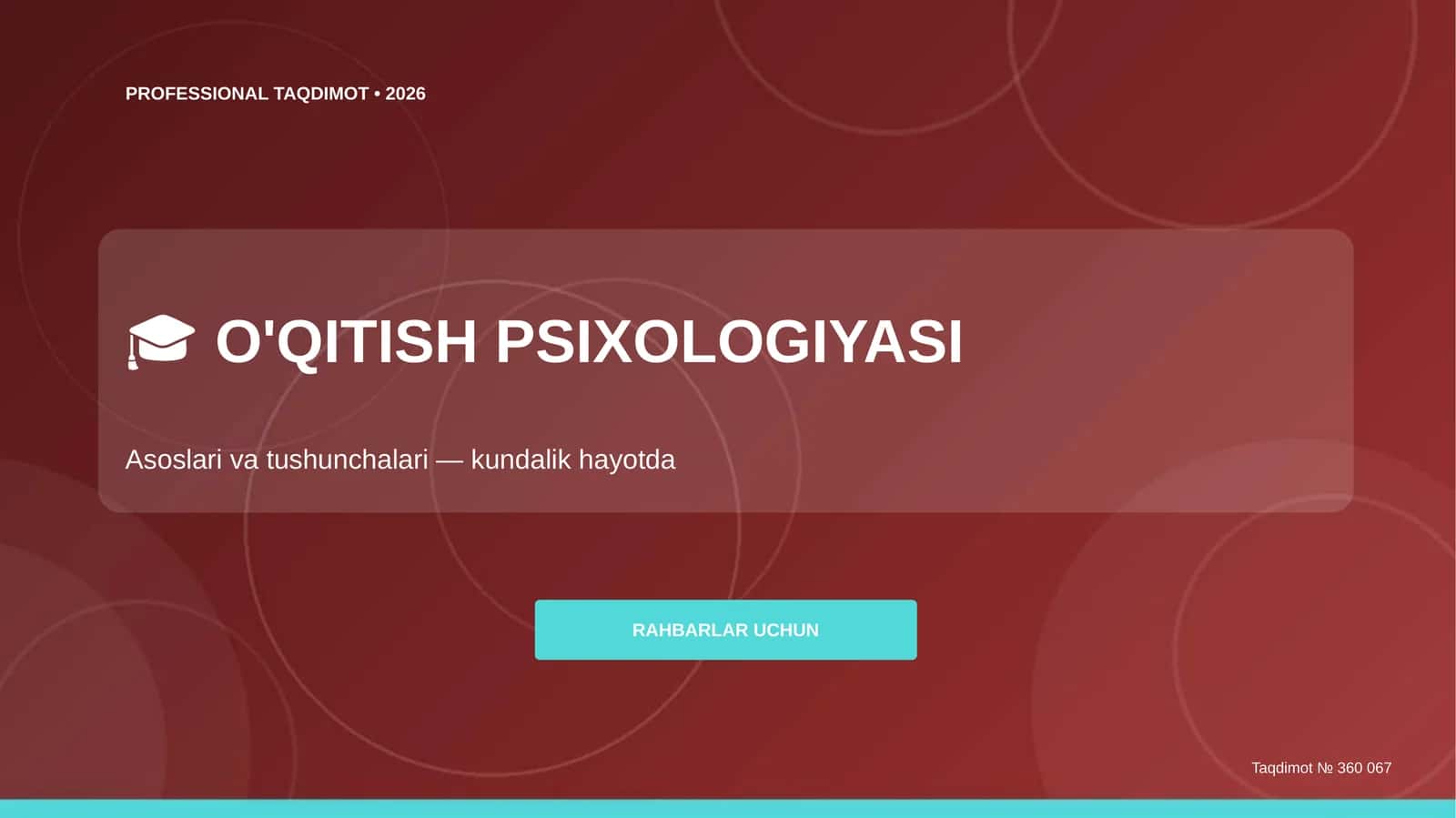 O'qitish Psixologiyasi: Asoslari va Tushunchalari
