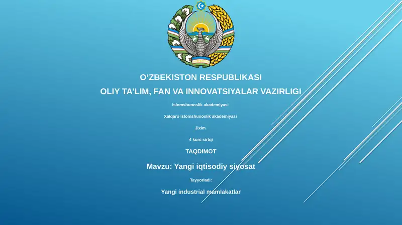 Yangi iqtisodiy siyosat