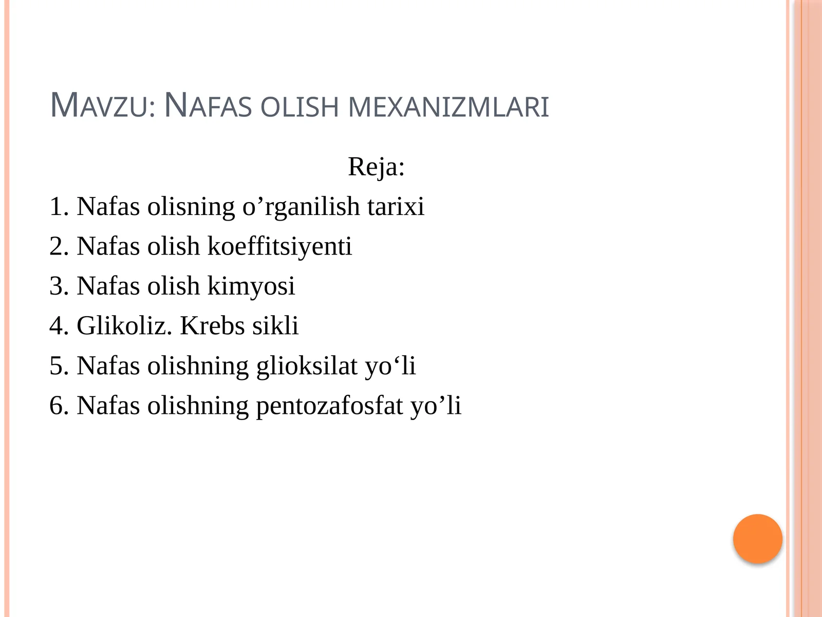 Nafas olish mexanizmlari
