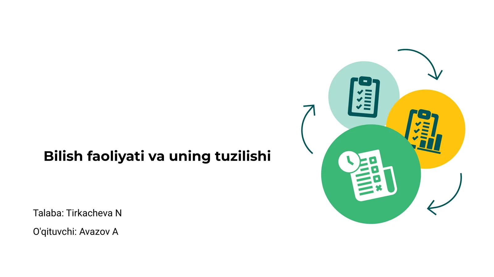 Bilish faoliyati va uning tuzilishi