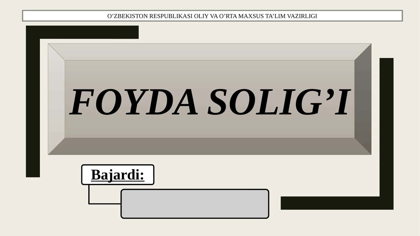 Foyda solig'i