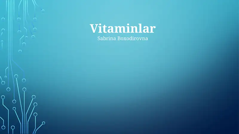 Vitaminlar
