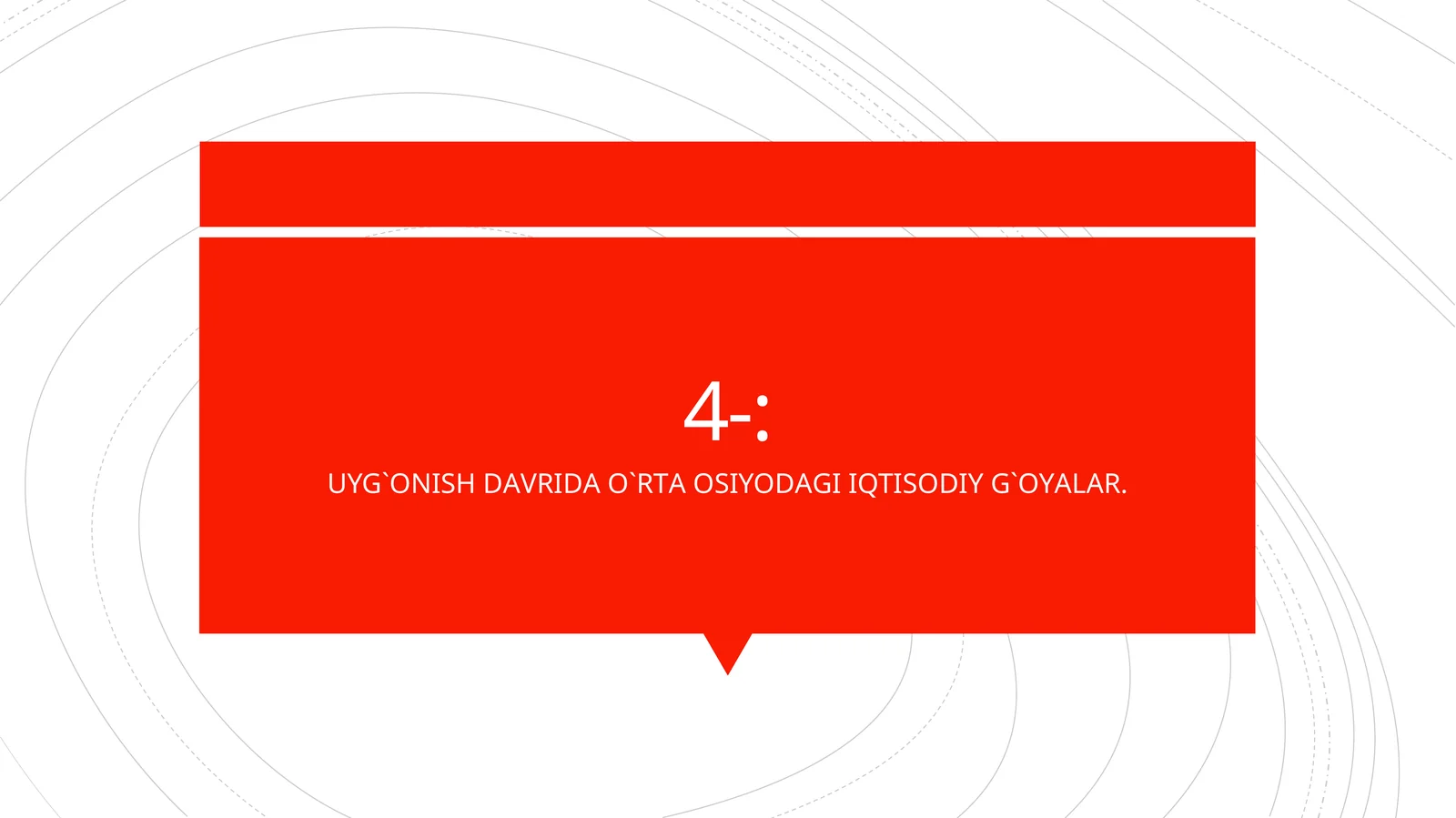UYG`ONISH DАVRIDА O`RTА OSIYODАGI IQTISODIY G`OYАLАR