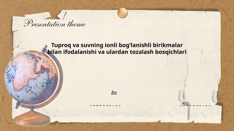 Tuproq va suvning ionli bogʻlanishli birikmalar