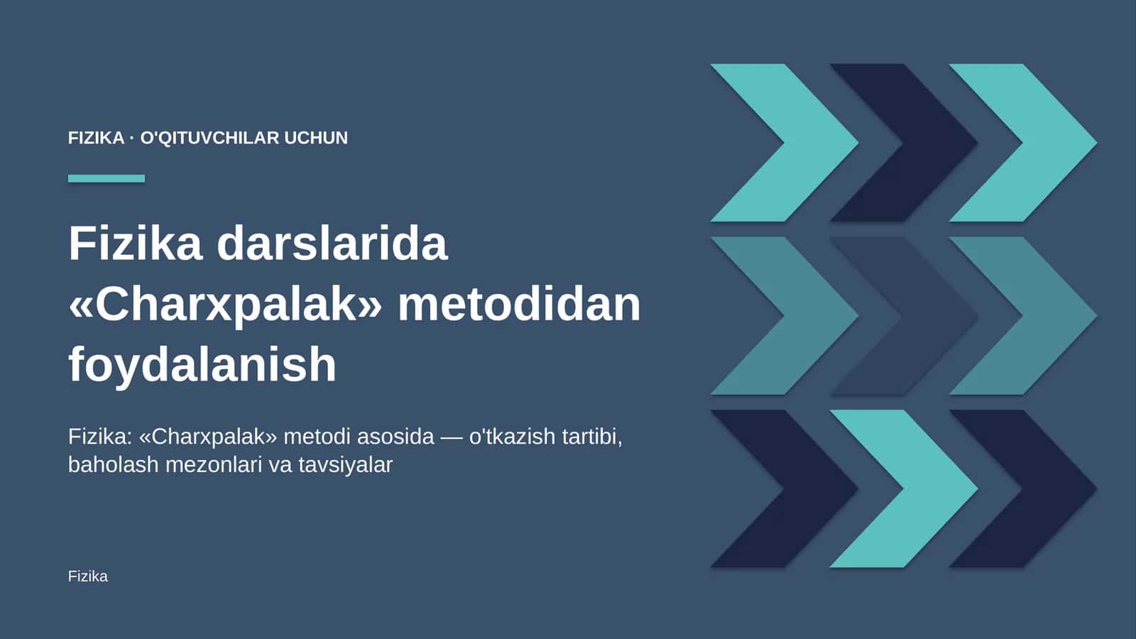 fizika darslarida charxpalak metodidan foydalanish 3093
