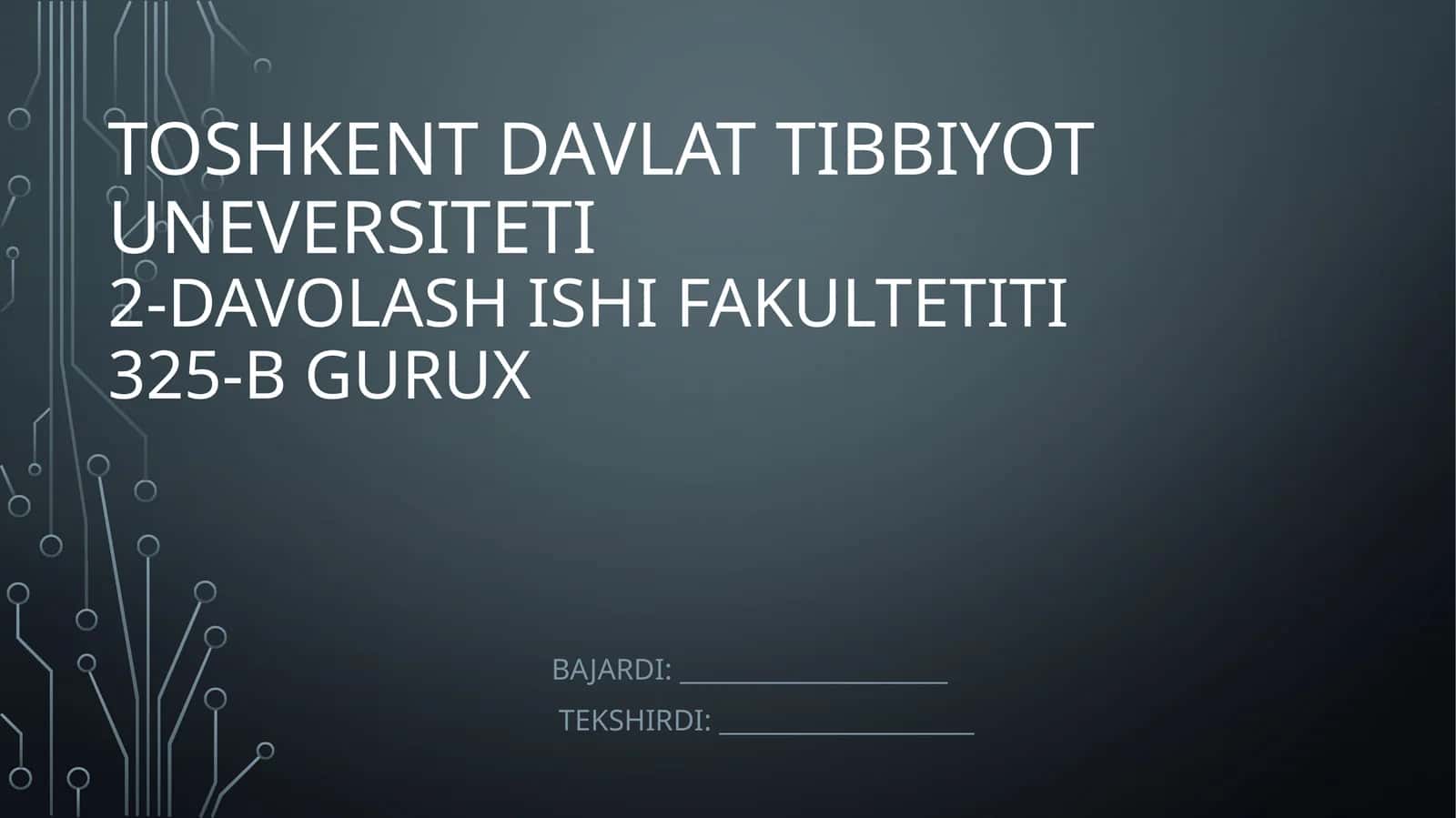 O’pkaning rentgenalogik tekshiruvi