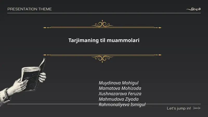 Tarjimaning til muammolari