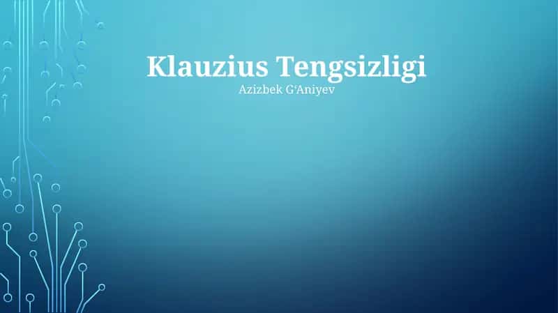 Klauzius Tengsizligi