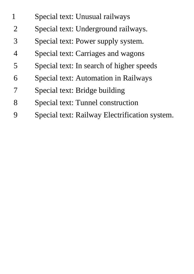 Unusual railways