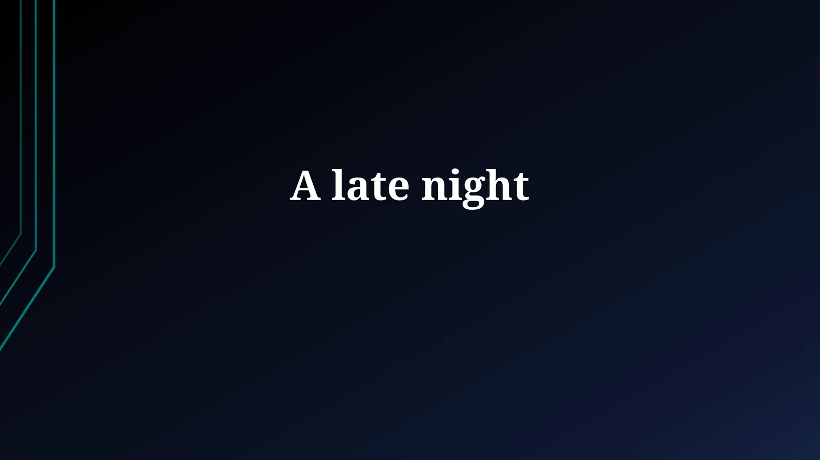 The Midnight Hour: Setting the Stage