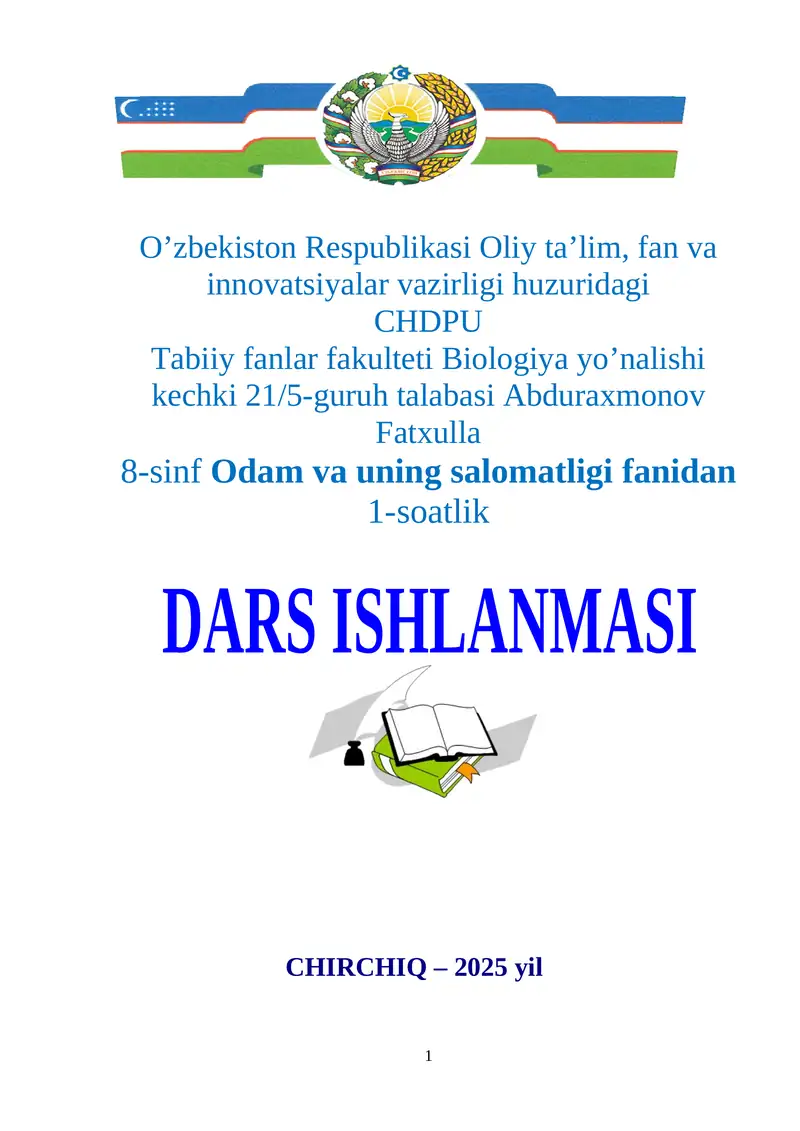 Ovqat xazim qilish sistemasi