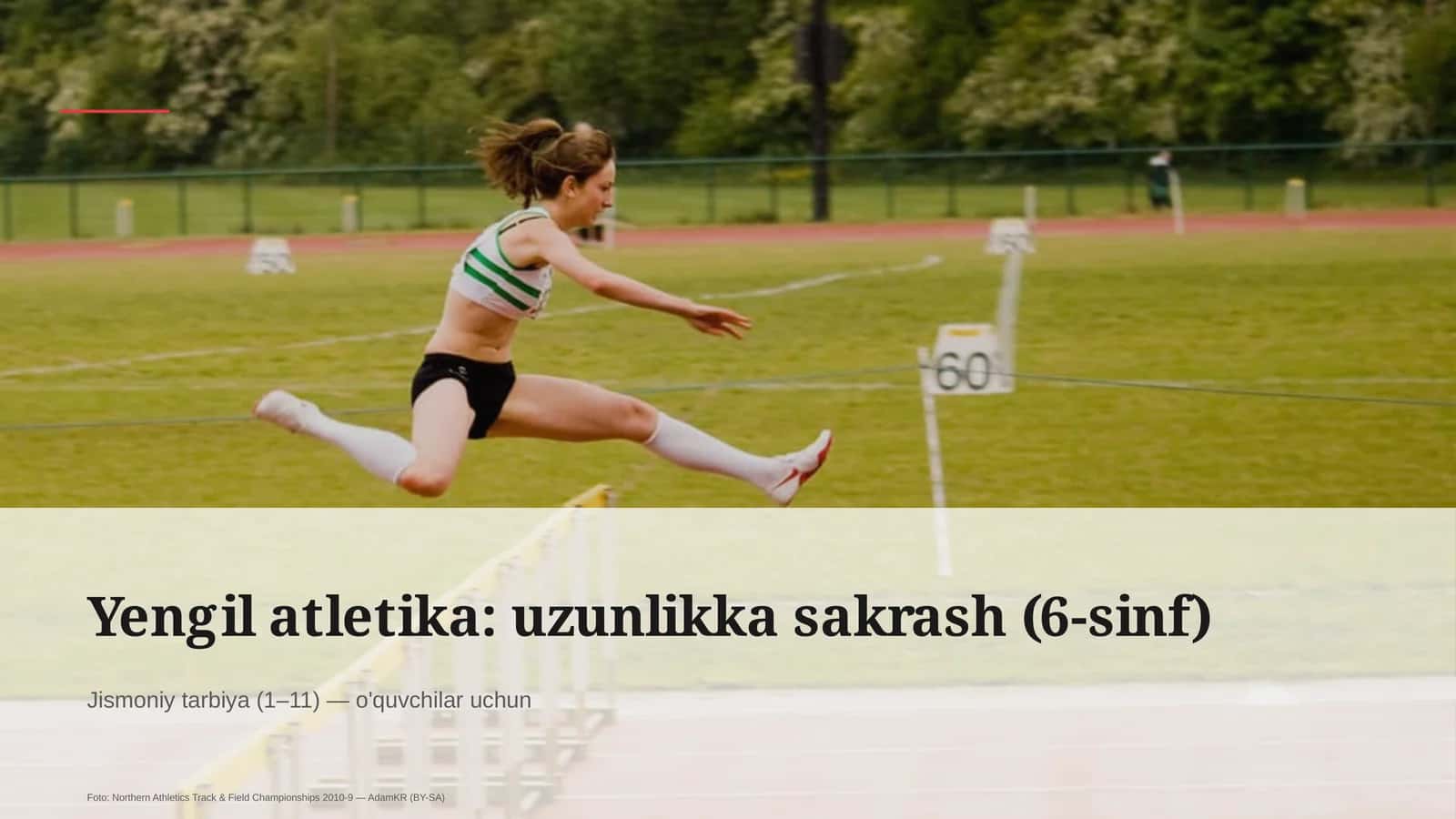 Yengil atletika: uzunlikka sakrash (6-sinf)