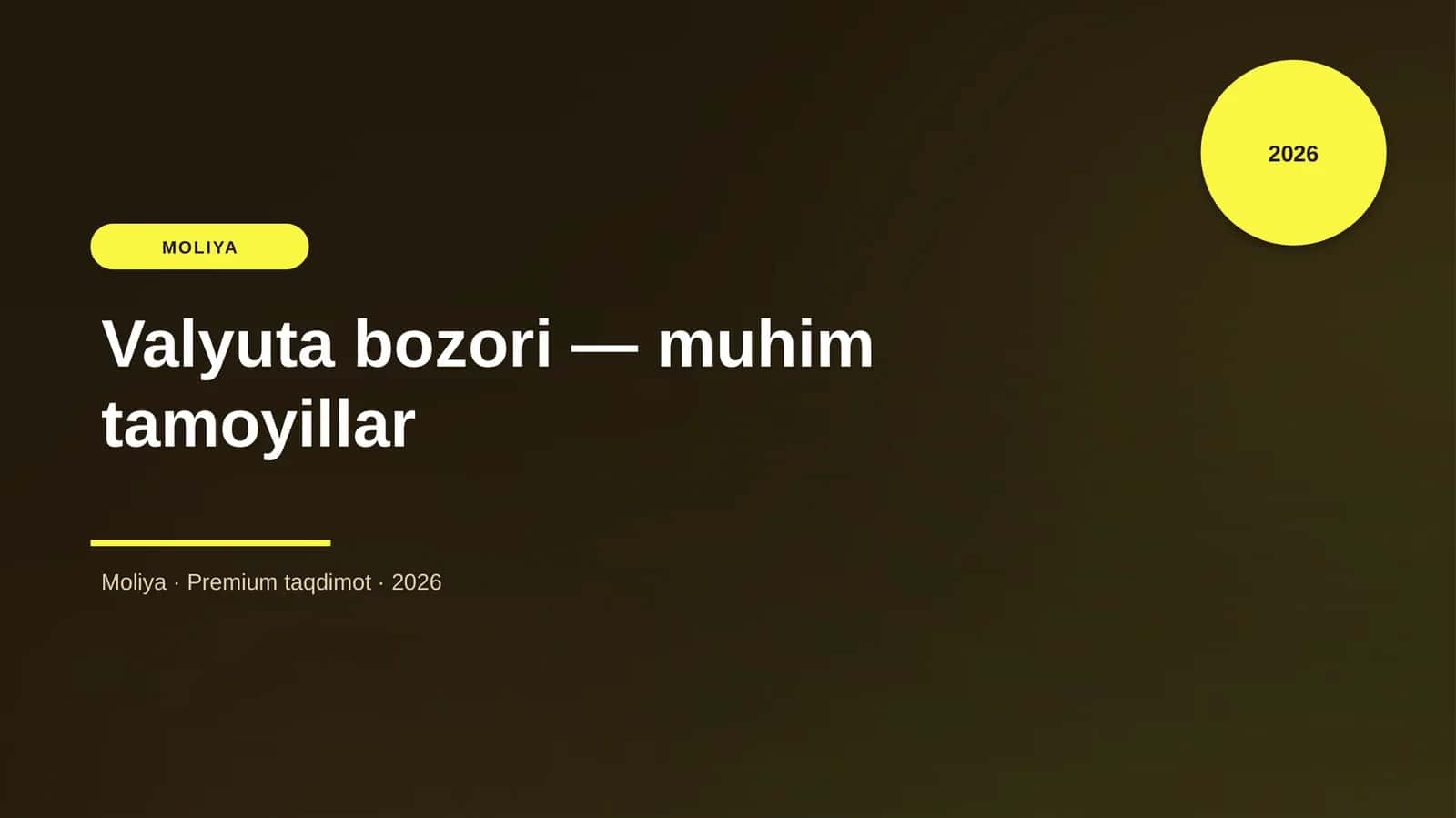 Valyuta bozori — muhim tamoyillar